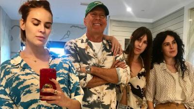 Bruce Willis și fiicele sale. Foto Instagram