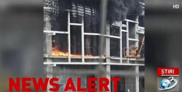 Incendiu pe Stadionul Giulești/ Captură foto Antena 3