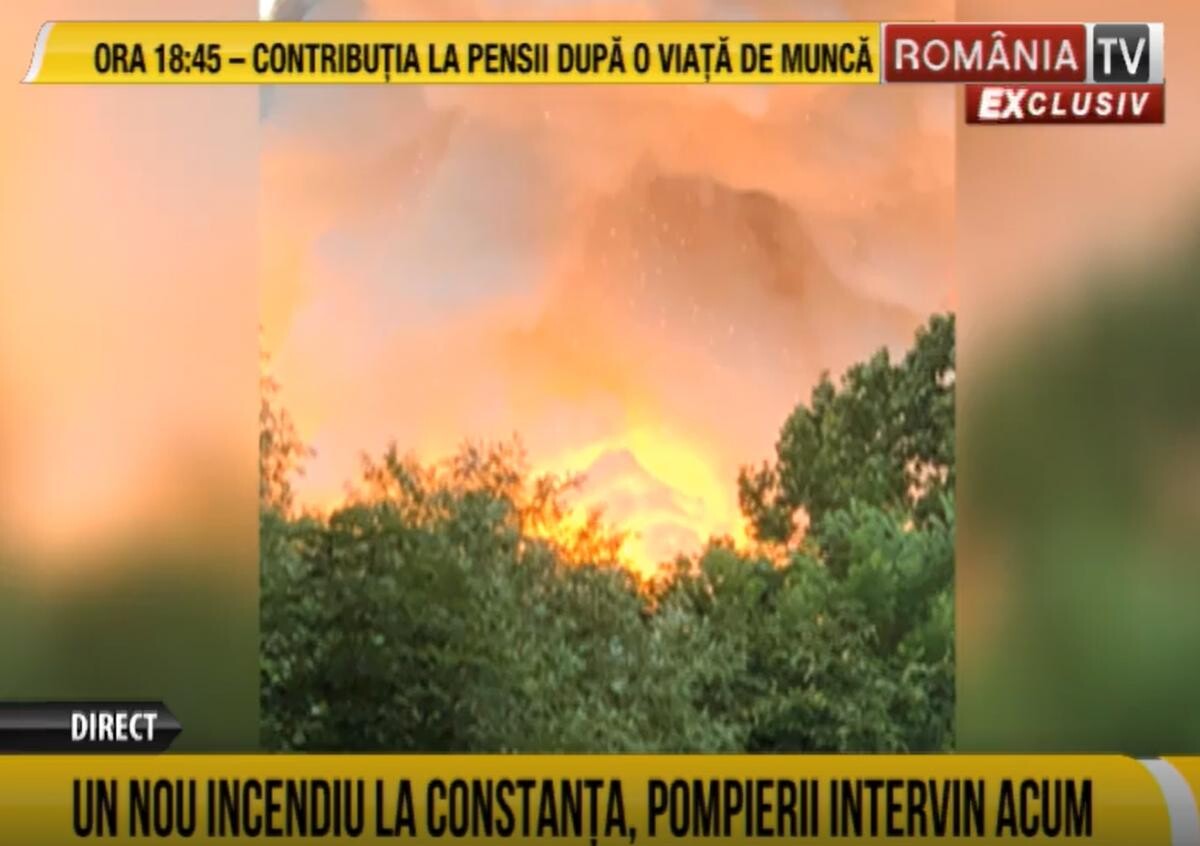 Un nou incendiu. Arde o hală industrială în Constanța / Sursă foto: România tv
