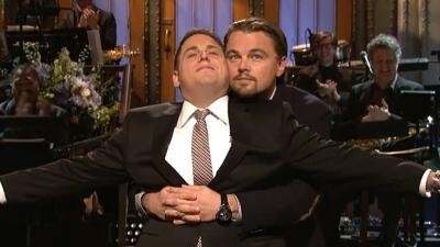 Jonah Hill și Leonardo DiCaprio, captură video SNL