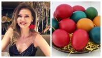 Dana Războiu vopsește ouăle de Paști cu păpădie și ceapă, foto Instagram/ Pexels