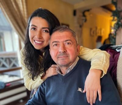 Maria Andreea și tatăl ei. Foto Instagram