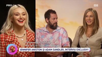 Bianca Purcărea, Adam Sandler și Jennifer Aniston