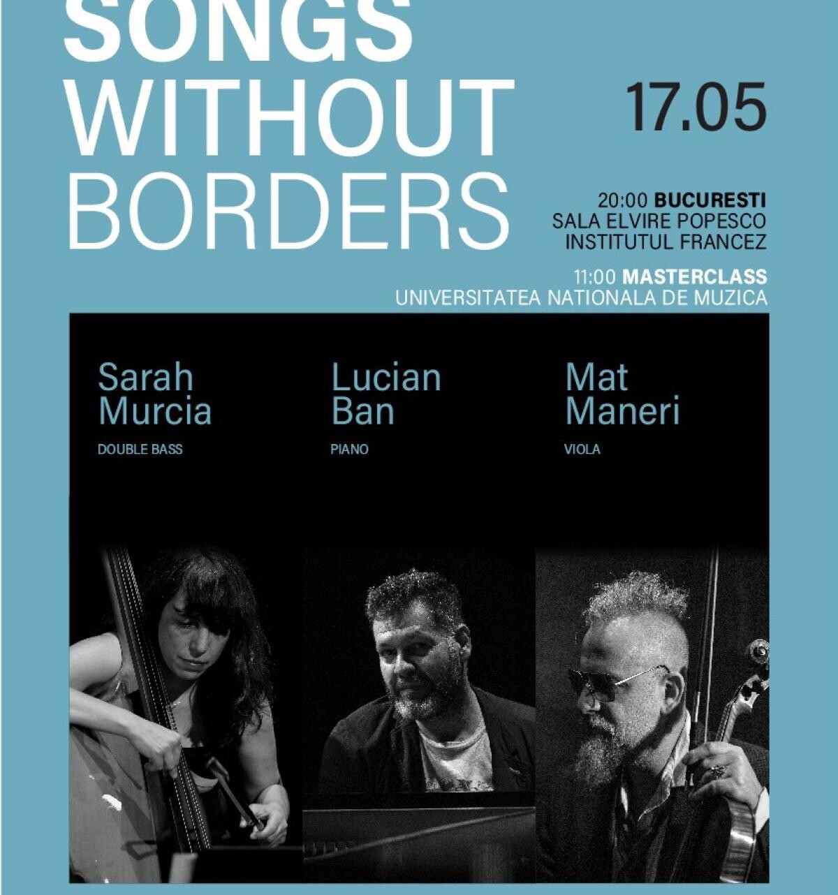 SONGS WITHOUT BORDERS - Lucian Ban, Sarah Murcia, Mat Maneri a Romanian-French-American Jazz Connection